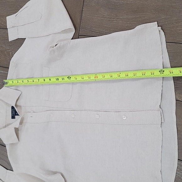 Crazy Horse By Liz Claiborne Linen Blend Button Up Blouse Size S - Picture 15 of 16